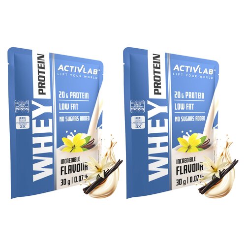Odżywka białkowa ACTIVLAB Whey Protein WPC 85 Waniliowy (2 x 30 g) Bez cukru