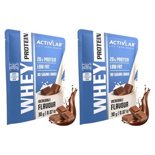 Odżywka białkowa ACTIVLAB Whey Protein WPC 85 Czekoladowy (2 x 30 g) Bez cukru