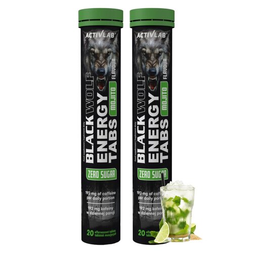 Przedtreningówka ACTIVLAB Black Wolf Energy Tabs Mojito (40 tabletek)