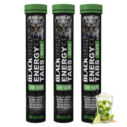 Przedtreningówka ACTIVLAB Black Wolf Energy Tabs Mojito (60 tabletek)