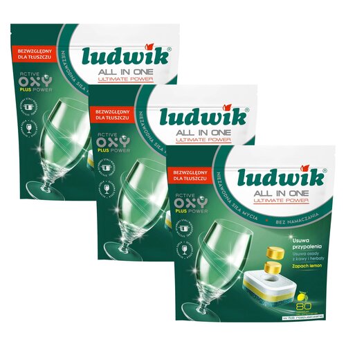 Kapsułki do zmywarki LUDWIK All In One Ultimate Power Lemon - 240 szt.