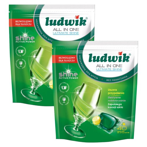 Kapsułki do zmywarek LUDWIK All in One Ultimate Shine - 80 szt.