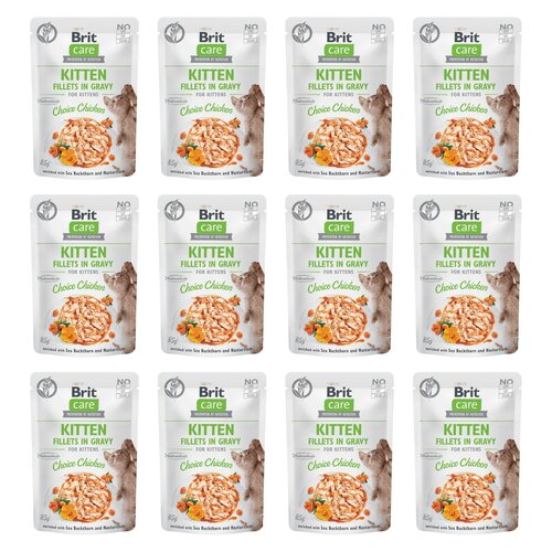 Karma dla kota BRIT  CARE Kitten Fillets in Gravy Choice Chicken  Kurczak 12 x 85 g
