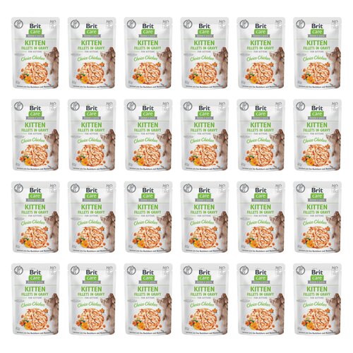 Karma dla kota BRIT  CARE Kitten Fillets in Gravy Choice Chicken  Kurczak 24 x 85 g