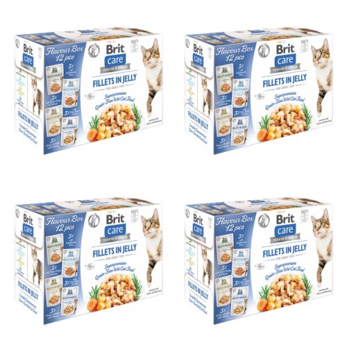 Karma dla kota BRIT CARE Adult Fillets in Jelly Flavour Box 48 x 85 g