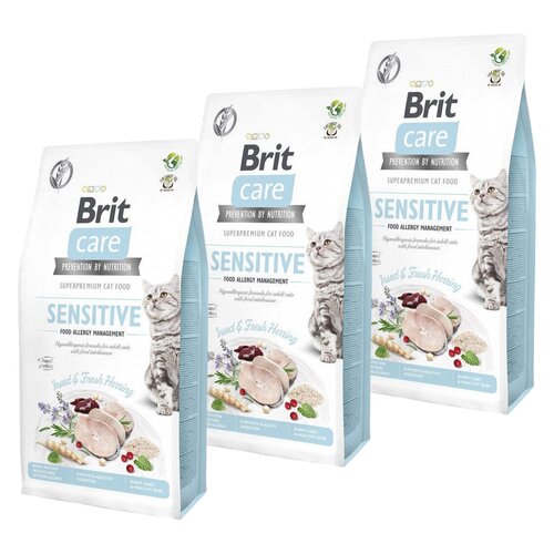 Karma dla kota BRIT CARE Cat Grain-Free Sensitive Owady i śledź 3 x 400 g