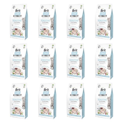 Karma dla kota BRIT CARE Cat Grain-Free Sensitive Owady i śledź 12 x 400 g