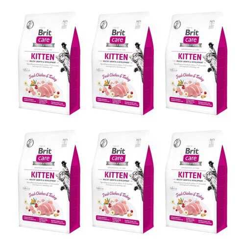 Karma dla kota BRIT CARE Grain-Free Kitten Kurczak z indykiem 6 x 0.4 kg