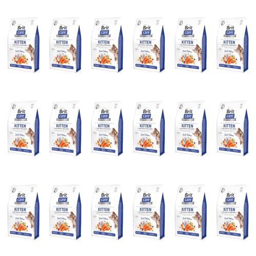 Karma dla kota BRIT CARE Grain-Free Kitten Immunity Świeży Łosoś 18 x 0.4 kg