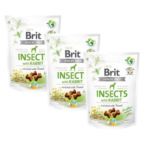 Przysmak dla psa BRIT CARE Dog Crunchy Cracker Insect & Rabbit 3 x 200 g