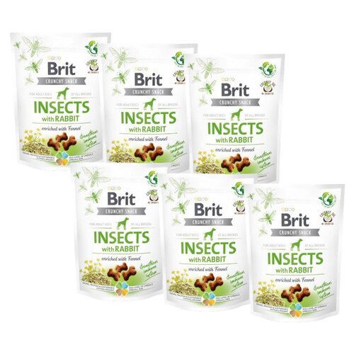 Przysmak dla psa BRIT CARE Dog Crunchy Cracker Insect & Rabbit 6 x 200 g