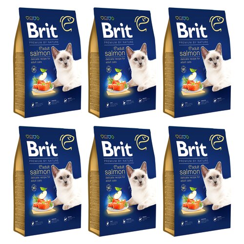 Karma dla kota BRIT Premium by Nature Łosoś 6 x 800 g