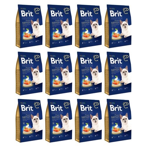 Karma dla kota BRIT Premium by Nature Łosoś 12 x 800 g