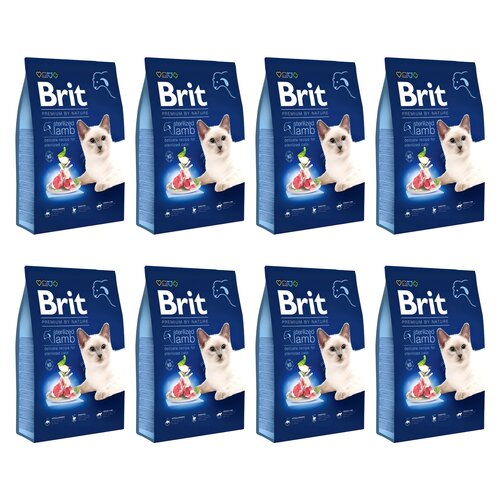 Karma dla kota BRIT Premium By Nature Sterilized Jagnięcina 8 x 1.5 kg