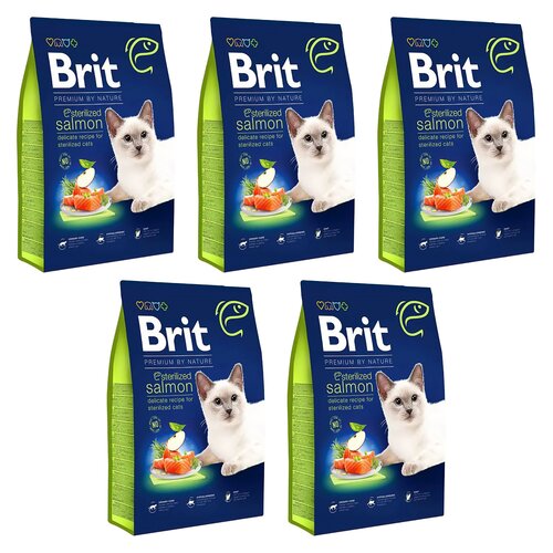 Karma dla kota BRIT Premium By Nature Sterilized Łosoś 5 x 300 g