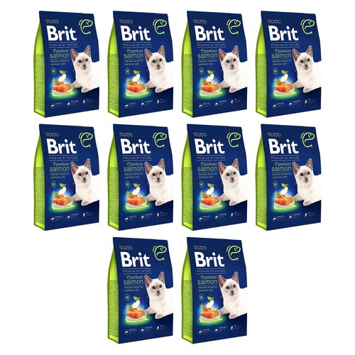 Karma dla kota BRIT Premium By Nature Sterilized Łosoś 10 x 300 g
