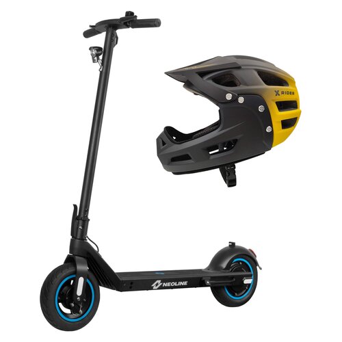 Hulajnoga elektryczna NEOLINE T28 Czarny + Kask rowerowy XRIDER XR00KFH01 Czarno-żółty MTB (rozmiar S)