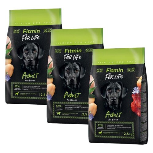 Karma dla psa FITMIN Dog For Life Adult All Breeds 3 x 2.5 kg