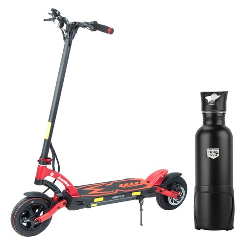 Hulajnoga elektryczna KAABO Mantis 10 Eco 800 75km 800W 2 amortyzatory 10" Czerwony + Bidon termiczny FISCHER z uchwytem 86057 750 ml