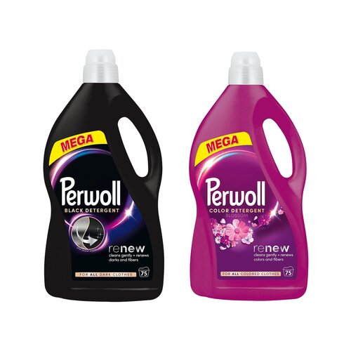 Płyn do prania PERWOLL Renew Black 3750 ml + Płyn do prania PERWOLL Renew Blossom 3750 ml