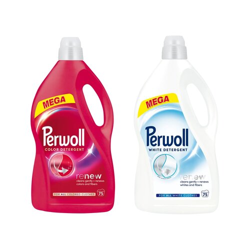 Płyn do prania PERWOLL Renew Color 3750 ml + Płyn do prania PERWOLL Renew White 3750 ml