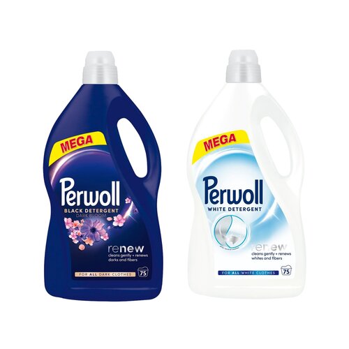 Płyn do prania PERWOLL Renew White 3750 ml + Płyn do prania PERWOLL Dark Bloom 3750 ml