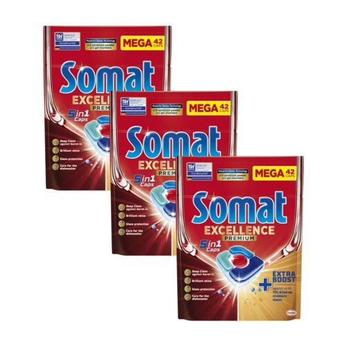 Tabletki do zmywarek SOMAT Excellence Premium 5w1 - 126 szt.