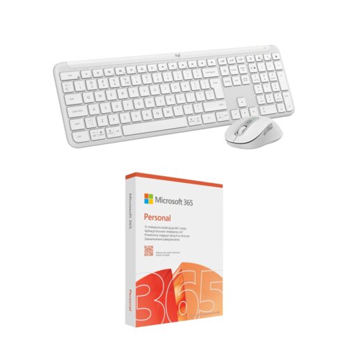 Zestaw LOGITECH Signature Slim Combo MK950 Biały + Program MICROSOFT 365 Personal