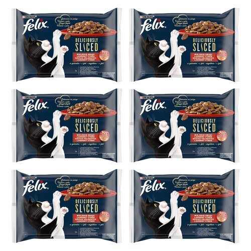 Karma dla kota FELIX Deliciously Sliced Wiejskie Smaki (24 x 80 g)