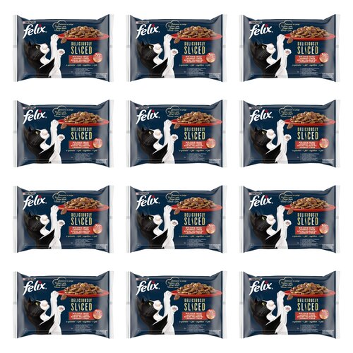Karma dla kota FELIX Deliciously Sliced Wiejskie Smaki (48 x 80 g)