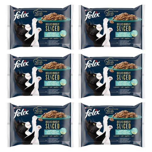 Karma dla kota FELIX Deliciously Sliced Rybne Smaki (24 x 80 g)
