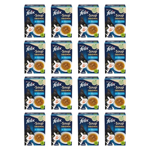 Karma dla kota FELIX Soup Original Rybne Smaki (96 x 48 g)