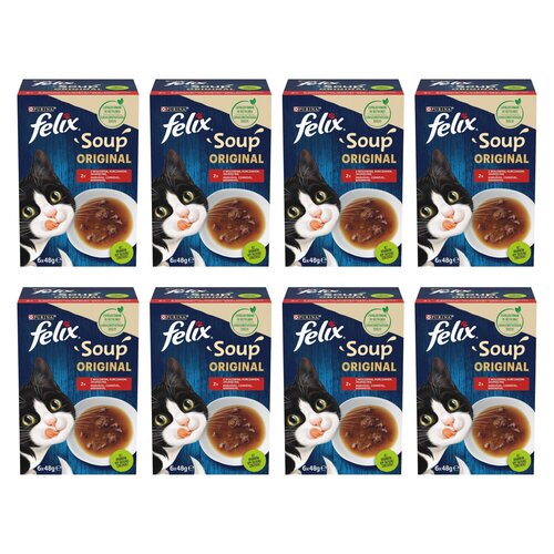 Karma dla kota FELIX Soup Original Wiejskie Smaki (48 x 48 g)