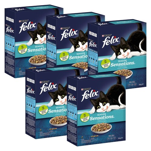Karma dla kota FELIX Seaside Sensations Łosoś z warzywami 5 x 1 kg