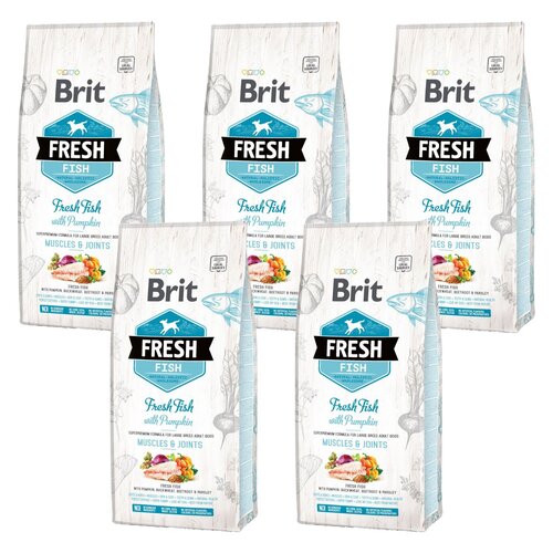 Karma dla psa BRIT Fresh Ryba z dynią 5 x 2.5 kg