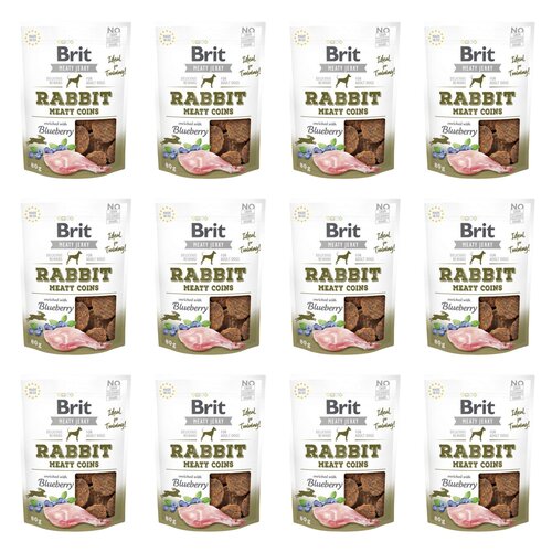 Przysmak dla psa BRIT Jerky Rabbit Meaty Coins Królik 12 x 80 g