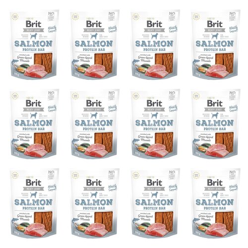 Przysmak dla psa BRIT Jerky Salmon Protein Bar Łosoś 12 x 80 g