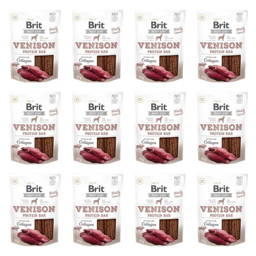 Przysmak dla psa BRIT Jerky Venison Protein Bar Dziczyzna 12 x 80 g