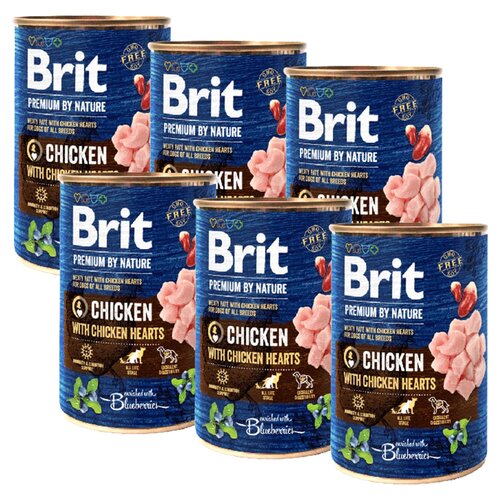 Karma dla psa BRIT Premium By Nature Chicken&Hearts Kurczak 6 x 400 g