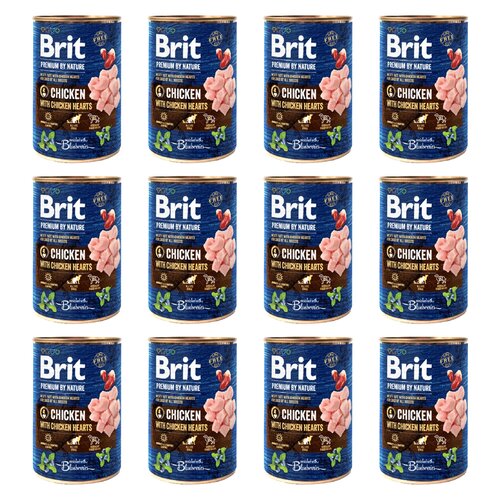 Karma dla psa BRIT Premium By Nature Chicken&Hearts Kurczak 12 x 400 g