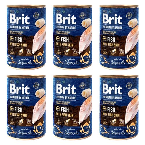 Karma dla psa BRIT Premium By Nature Fish&Fish Skin Ryba z rybią skórą 6 x 400 g