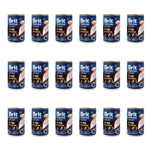 Karma dla psa BRIT Premium By Nature Fish&Fish Skin Ryba z rybią skórą 18 x 400 g