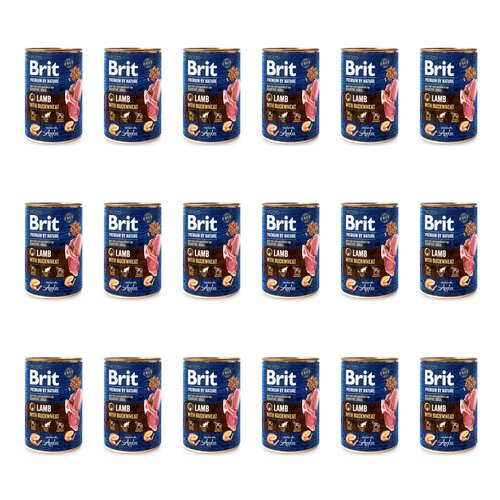 Karma dla psa BRIT Premium By Nature Lamb&Buckwheat Jagnięcina z gryką 18 x 400 g