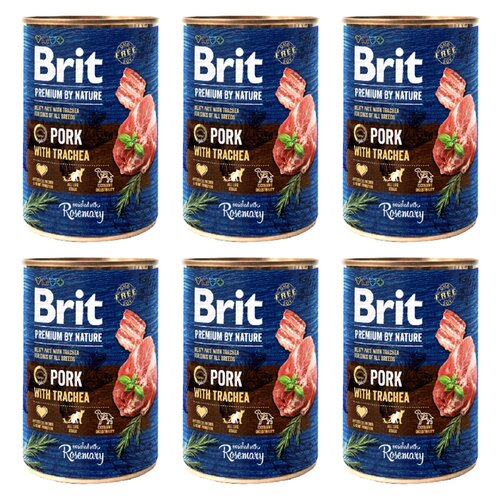Karma dla psa BRIT Premium By Nature Pork&Trachea Wieprzowina z tchawicą 6 x 400 g