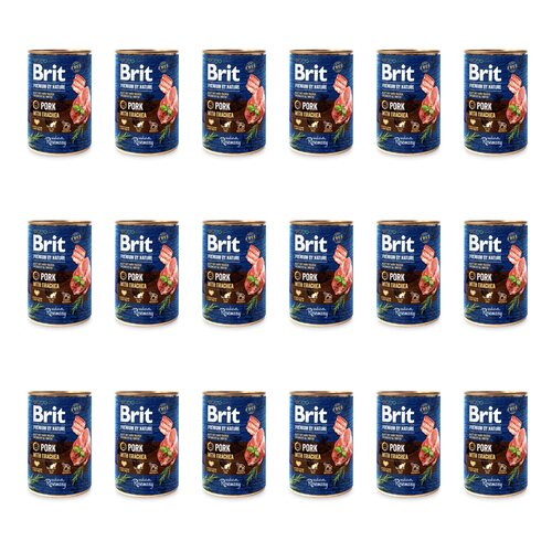 Karma dla psa BRIT Premium By Nature Pork & Trachea Wieprzowina z tchawicą 18 x 400 g