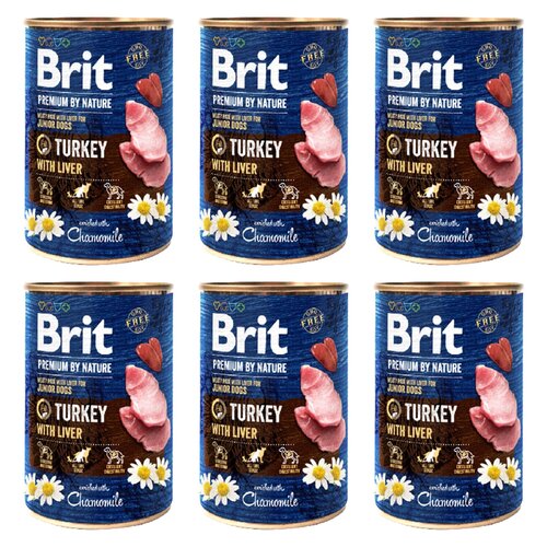 Karma dla psa BRIT Premium By Nature Turkey with Liver Indyk z wątróbką 6 x 400 g