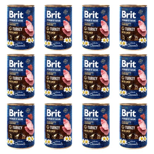 Karma dla psa BRIT Premium By Nature Turkey with Liver Indyk z wątróbką 12 x 400 g