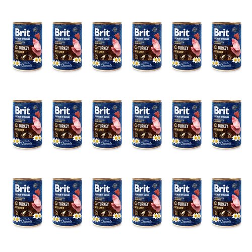 Karma dla psa BRIT Premium By Nature Turkey with Liver Indyk z wątróbką 18 x 400 g