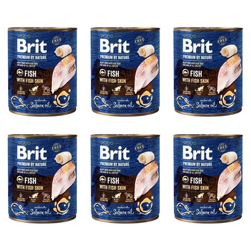 Karma dla psa BRIT Premium By Nature Ryba ze skórą 6 x 800 g