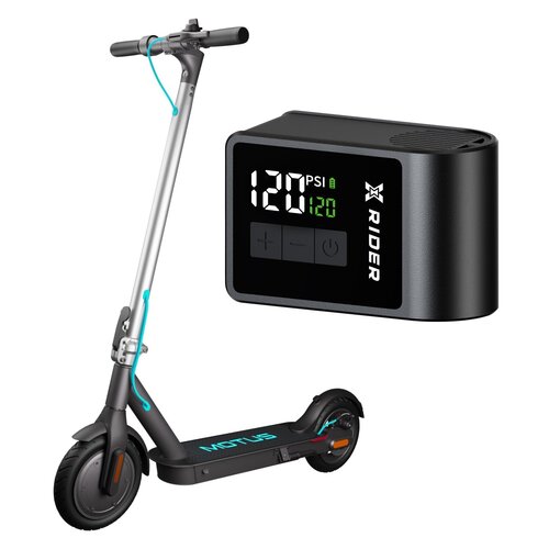 Hulajnoga elektryczna MOTUS Scooty 8.5 Lite 19km 250W 8.5" Szary + Pompka rowerowa XRIDER Rico z funkcją latarki XR00MAP01